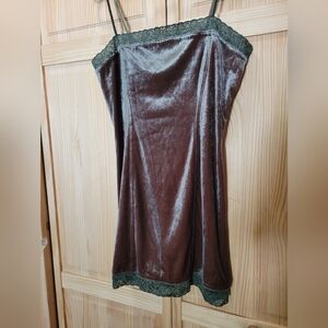 Delicates Velvet Top with Lace Detail